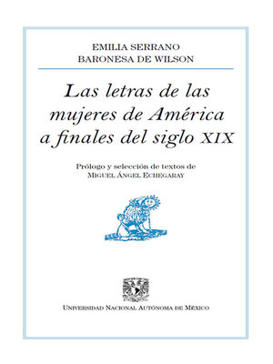 cover image of Las letras de las mujeres de América a finales del siglo XIX